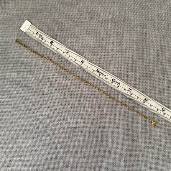 Classic gold paperclip thin chain WMNS1 - Picture 3 of 3